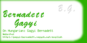 bernadett gagyi business card